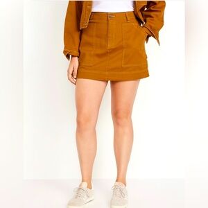 Old Navy Size 10 Rust Utility Mini Skirt